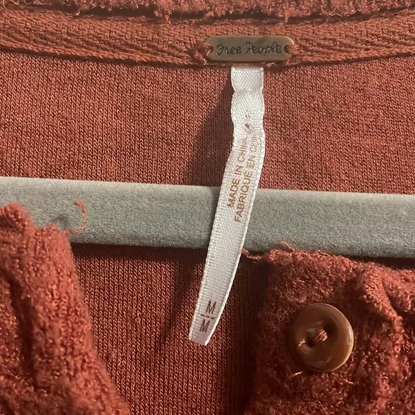 💖 Free People‎ Emma Long-Sleeved Henley in Terracotta - Image 4