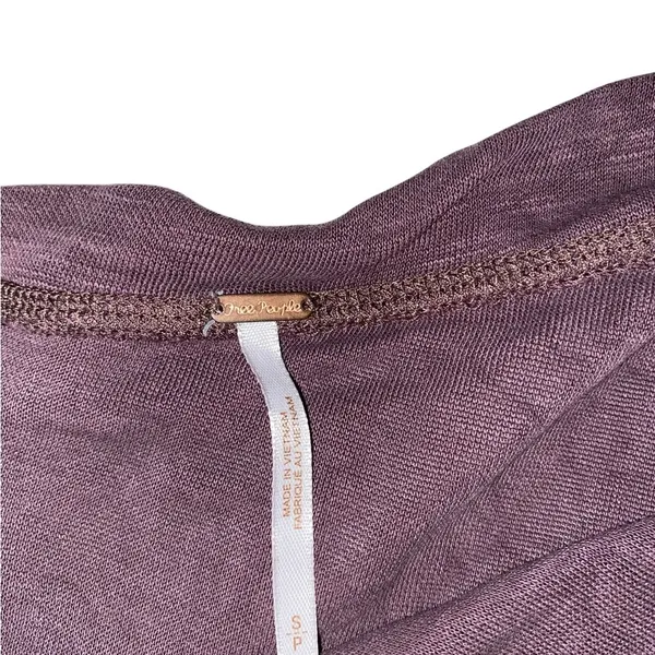 Free People Night We Met Long Sleeve purple Ruched Off The Shoulder Tunic Top - Image 10