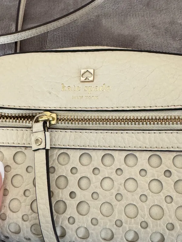 Kate Spade Cream Crossbody Bag with Bubble Textured Front - Image 2