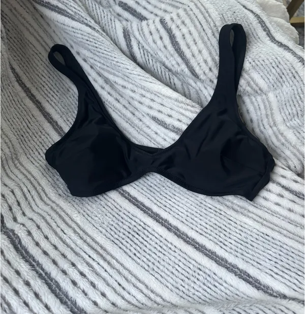 Aerie Scoop Bikini Top Black - Image 2