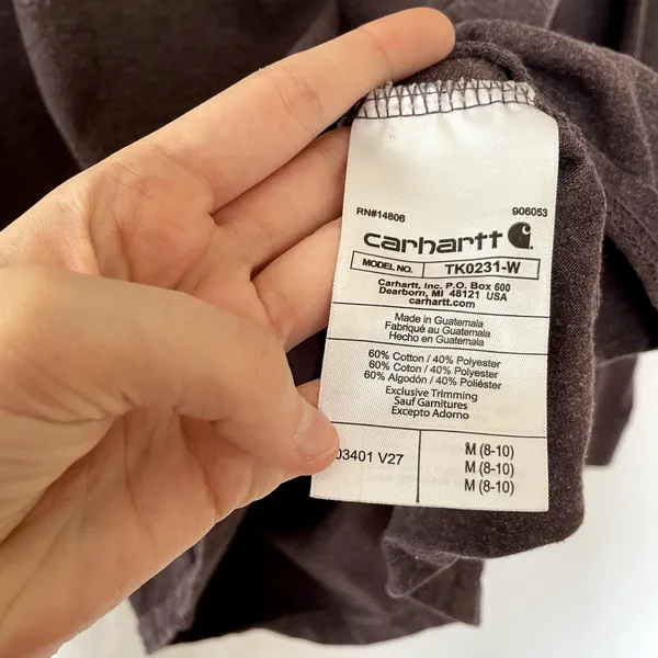 Carhartt loose fit purple pullover sweater women's size medium casual top - Image 5