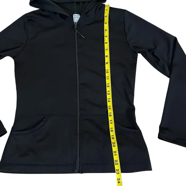Black Light Breathable Hoodie Zip‎ Up Jacket Size XS - Image 4