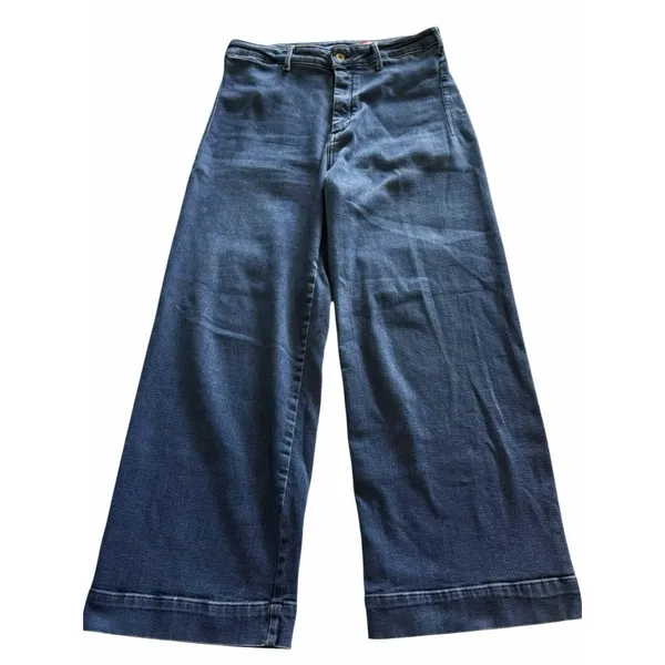 Anthropologie Pilcro The Skipper Jeans Womens 31 Dark Blue High Rise Wide Leg - Image 4