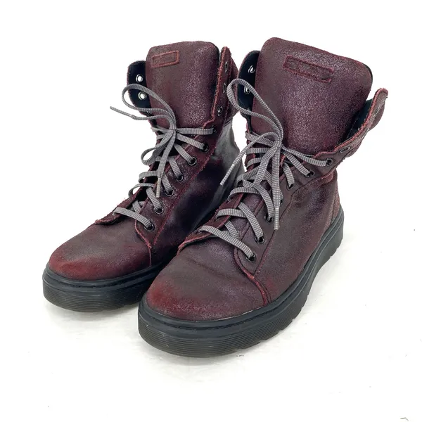 Dr Martens Mix 10 Eye Boots Womens 9 Cherry Red - Image 8