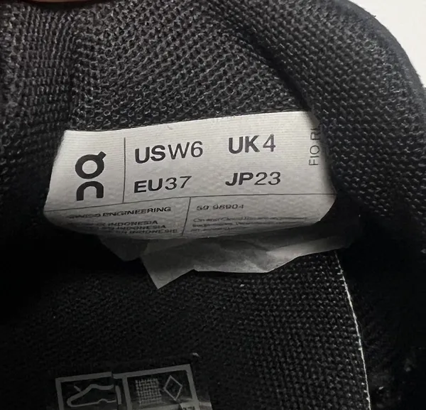 ON Cloud 6 Black/White Sneakers Super Foam 360° Comfort Running Shoes Women's 6 - Image 11
