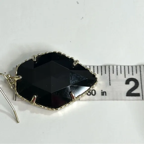 Kendra Scott Corley Black and Gold Earrings‎ - Image 7