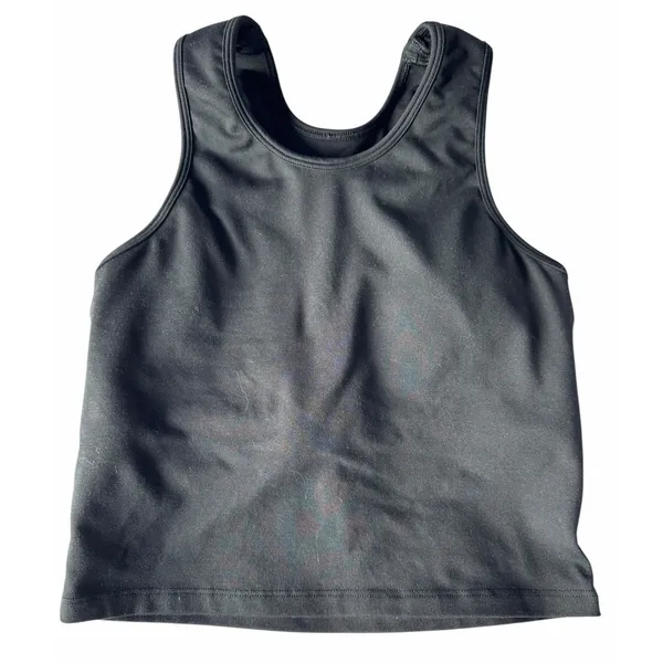 Bombshell Sportswear Strappy Back Crop Tank Top Black Women's Size Medium - Image 3