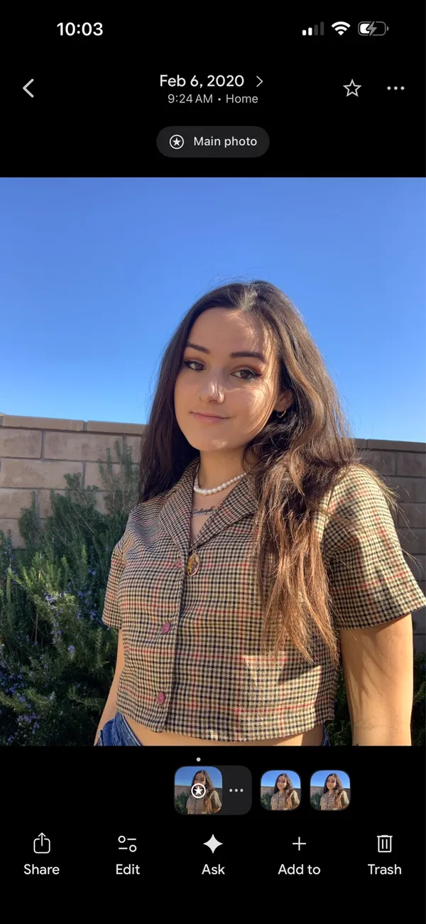 ✨Brandy Melville plaid cropped button up  - Image 4