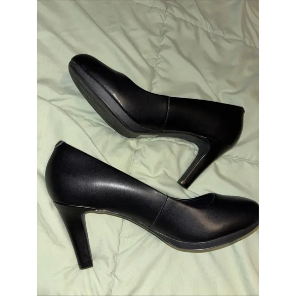 Clarks Women's Adriel Viola Dress Pump Black Leather Sz 10 - Image 6