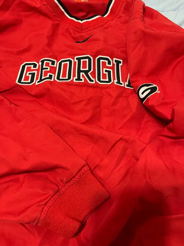 Nike Georgia Bulldogs red windbreaker sweatshirt jacket - Image 4