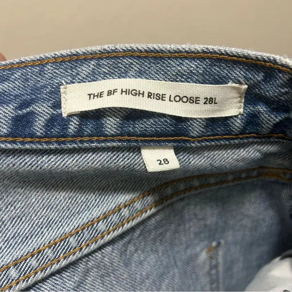 Aritzia Denim Forum The BF High Rise Loose Jeans 28L 28 Tomboy Organic Cotton - Image 7