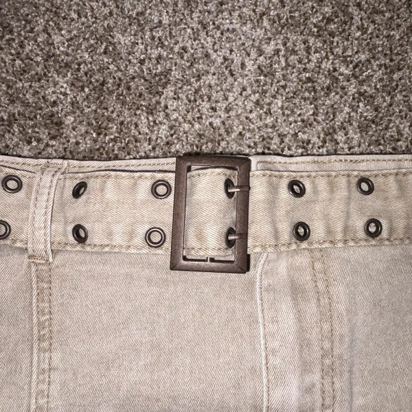 Sincerely Jules Tan Cargo Denim Skirt Women's Size 9/28 Utility Mini Skirt - Image 5