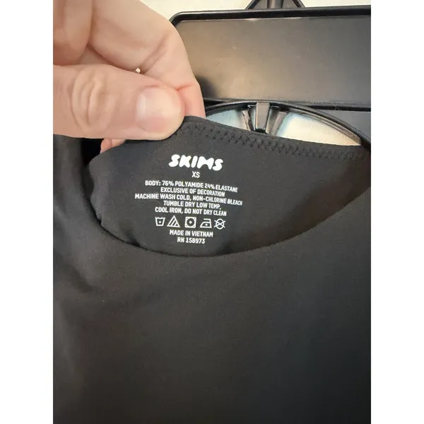 Skims Fits Everybody High Neck Bodysuit Black Size XS NWT - Image 2