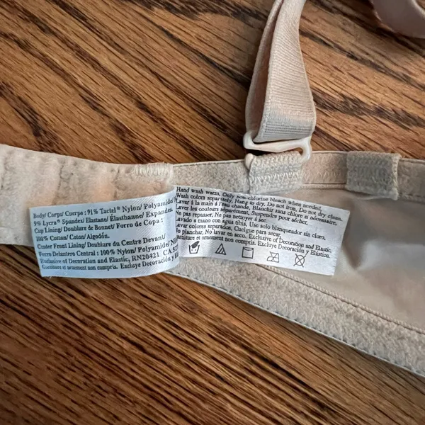 Wacoal Perfect Contour No Wire Convertible Bra 65033 Beige 32D - Image 3