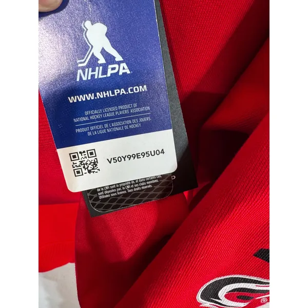 Fanatics Carolina Hurricanes J Slavin #74 NHL Womens L Red Sweatshirt Hockey New - Image 4