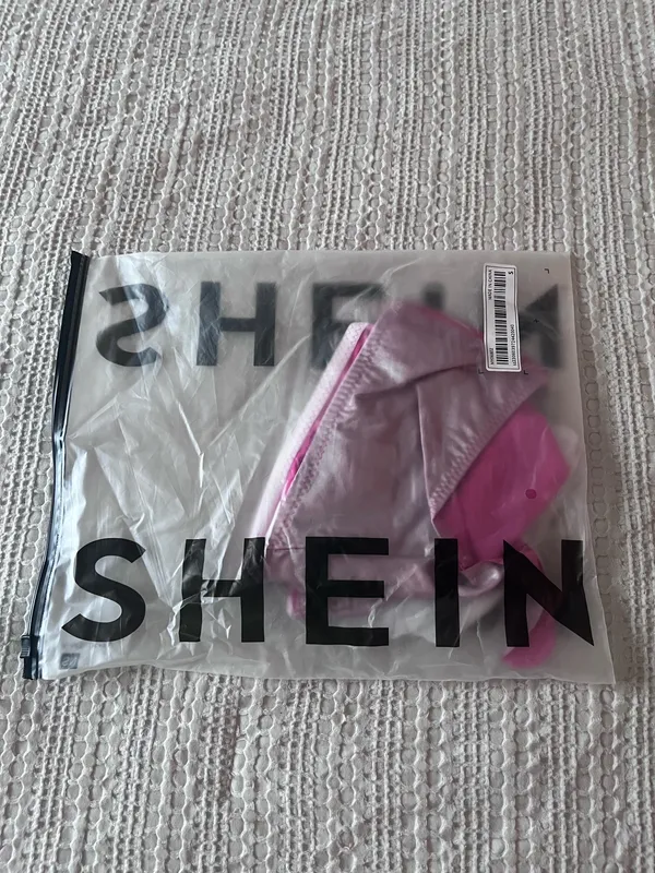 SHEIN Holographic Pink Drip Bandeau Top - Image 3