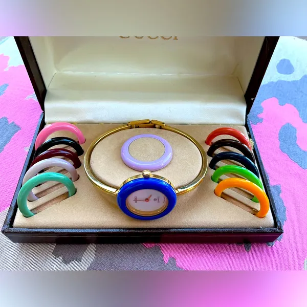 NICE GUCCI bangle watch set 💜🩵💙❤️🤎💗💛💚 - Image 12