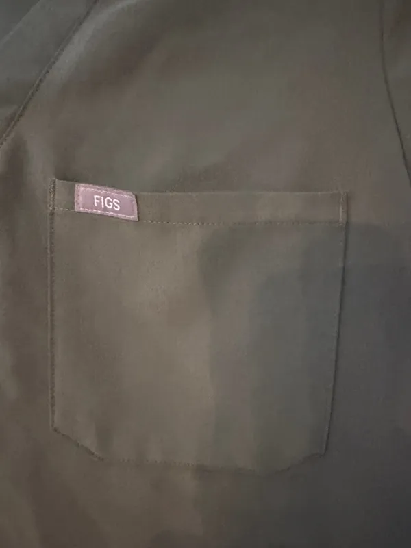 Figs Technical Collection Women's V-Neck Nursing Scrubs in Olive - Image 4