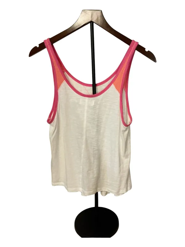 Abercrombie & Fitch Y2K Colorblock Tank Top | White, Pink & Coral | Size Small - Image 2