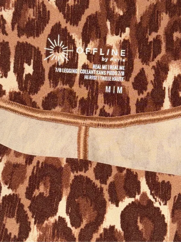 Aerie OFFLINE Leggings Real Me 7/8 High Rise Leopard Print Women’s M Medium - Image 10