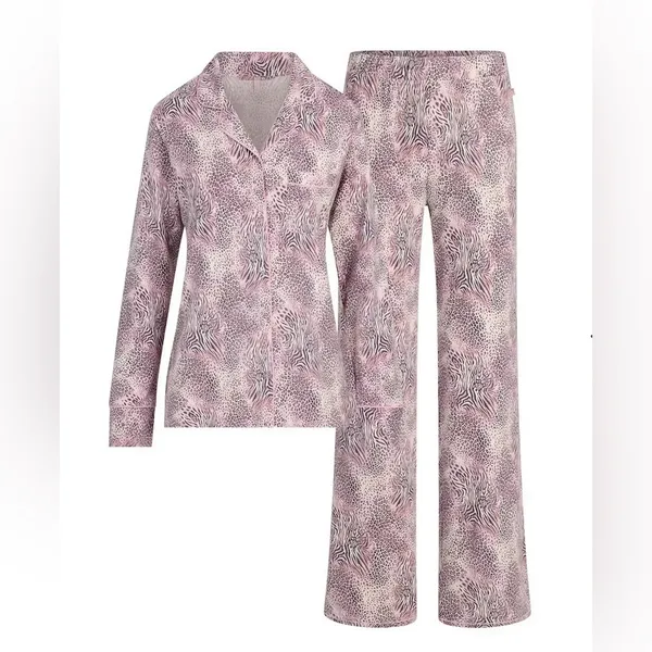 Skims NWT Long Sleep Pajamas SET Bloom Mini Multi Animal Size XS - Image 4