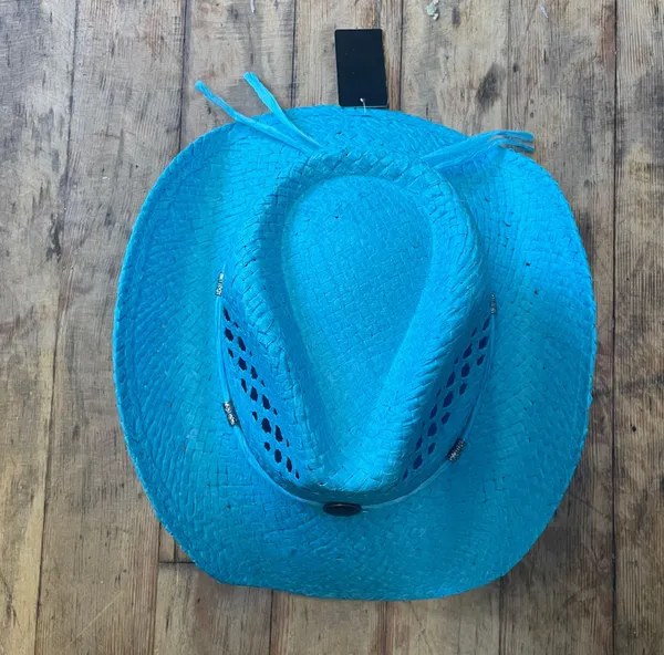 Turquoise Cowboy Hat Blue - Image 3