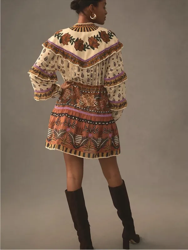 NWT Farm Rio Ainika Floral Ruffled Mini Dress - Image 4