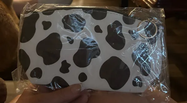 Cow print makeup bag Multiple - Image 3