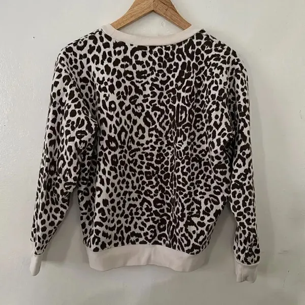 J. Crew Leopard Sweatshirt EUC - Image 4