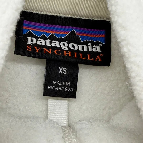 Patagonia Synchilla Womens‎ XS White Fleece Quarter Zip Pullover Sweater - Image 3