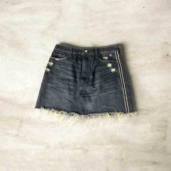 Abercrombie Fitch Natural Rise Vintage A Line Denim Skirt Size 14 - Image 2
