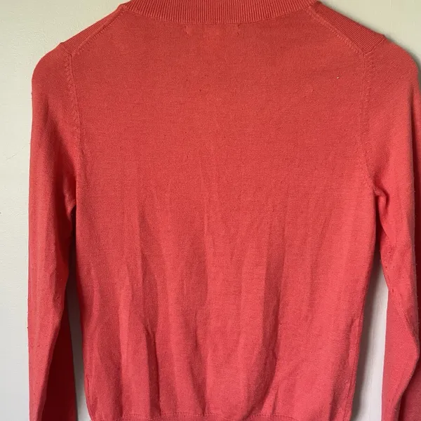 Banana Republic Vintage Silk Blend Knit Cardigan Sweater Peach Pink Size Small - Image 5