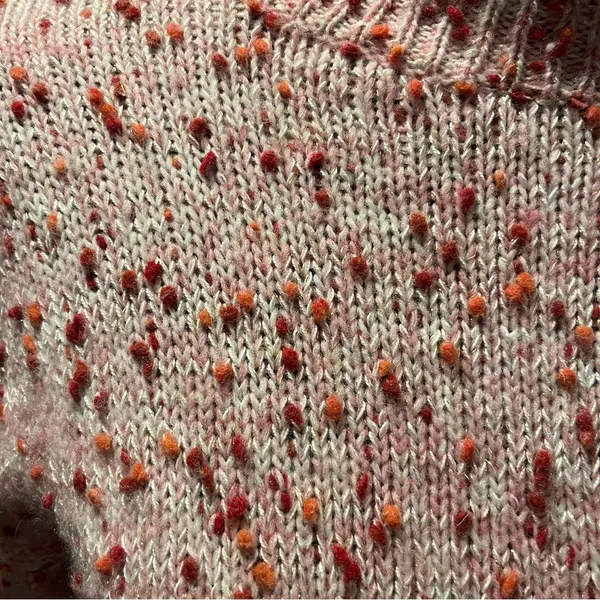 🍒Lauren Conrad Pink Polka Dot Mock Turtleneck Sweater Size Small🍒 - Image 3