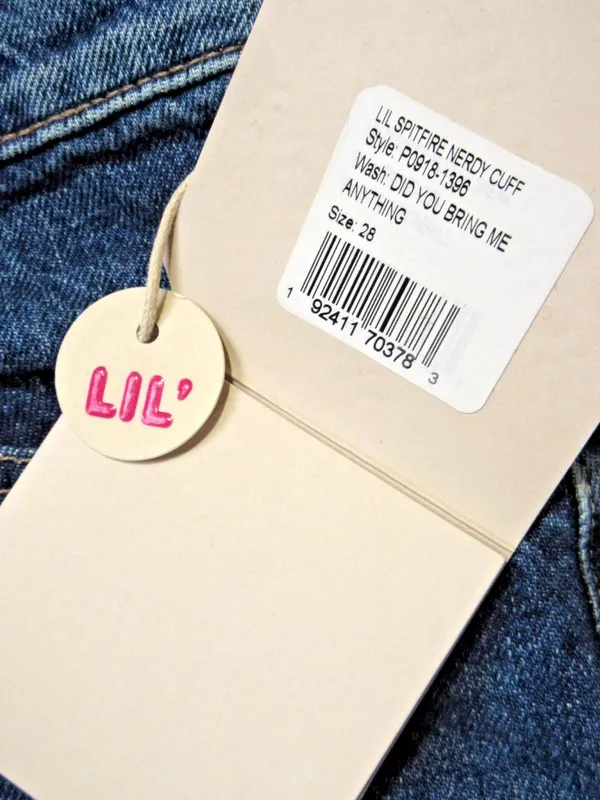 NWT Mother LIL Spitfire Nerdy Cuff in Did You Bring Me Anything? Slouchy Jean 28 - Image 8