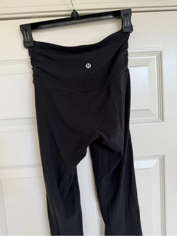 Lululemon Aligned Angles High Rise Yoga Leggings Pants Crop 4 Black - Image 4