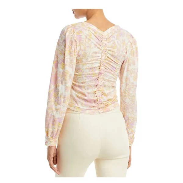Free People Say The Word Ruched Floral Top Small NEW - Image 2