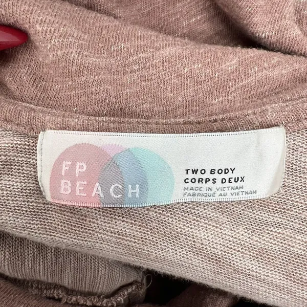 FP Beach Free People S / M Top Cowlneck Cocoon Pullover Oversized Slouchy Rose - Image 4