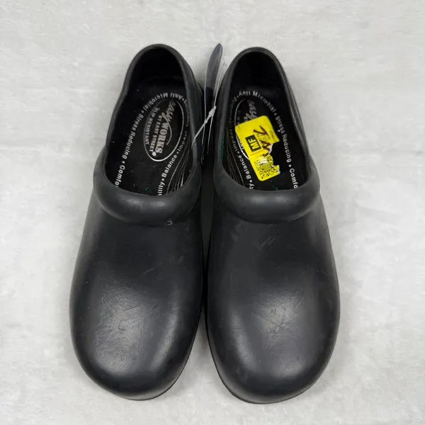 Easy Works by Easy Street Womens Black Slip‎ Resistant Work Clogs Mules Size 7M - Image 3