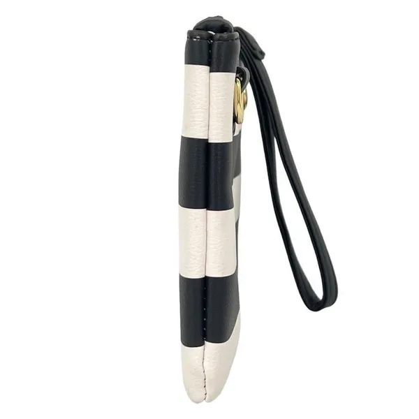 Betsey Johnson Signature Black & White Striped Luv Betsey Crossbody Wristlet - Image 8