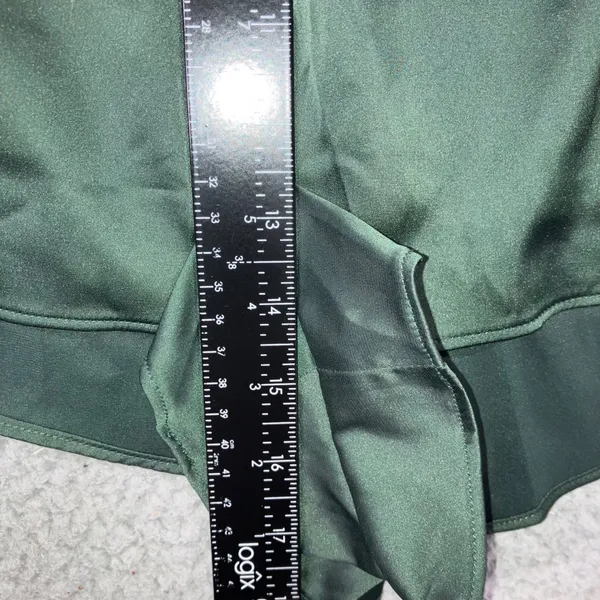 Old Navy Satin Pajama Shorts Womens XXL Green Minimalist Drawstring Sleepwear - Image 5
