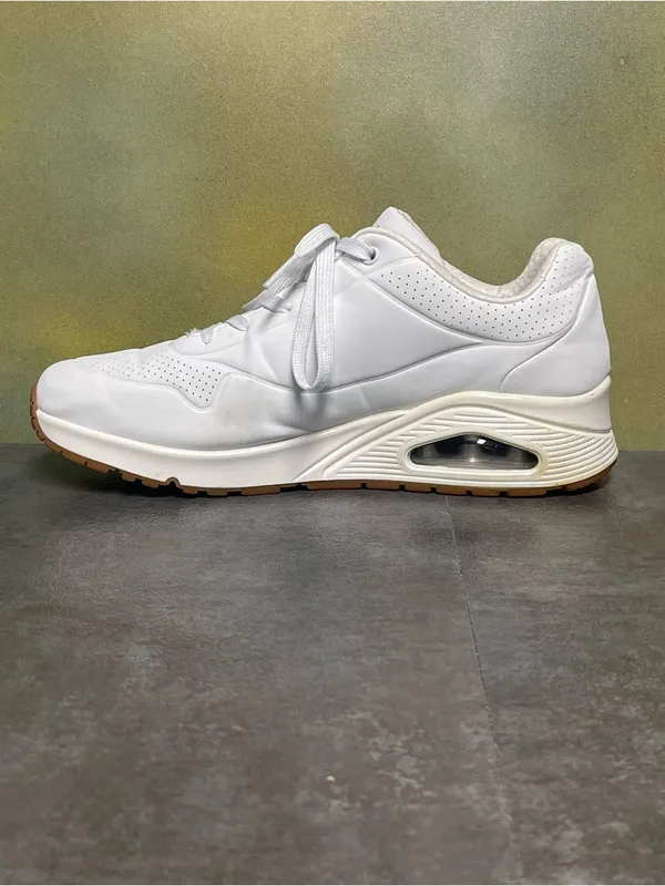Skechers Uno Shimmer Away White Sneakers Women's Size 10 - Image 15