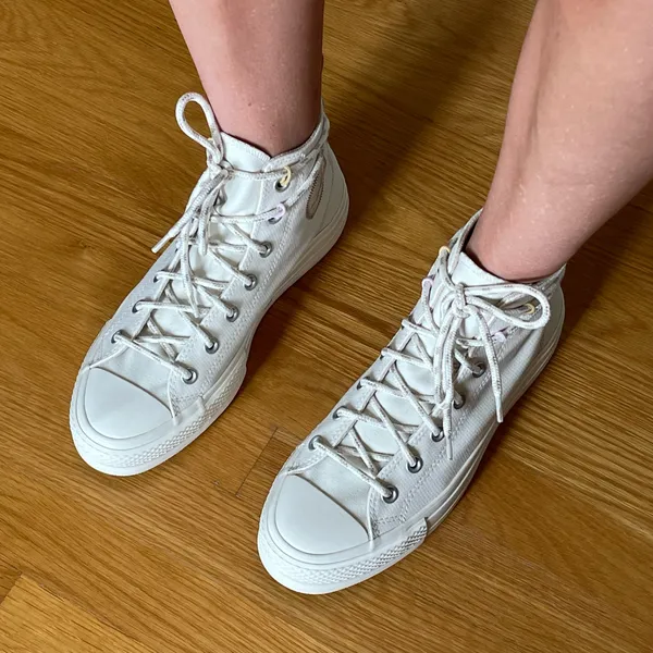 Converse Chuck Taylor All Star Move Platform High Top Sneakers White/Gold Women’s US 9 - Image 6