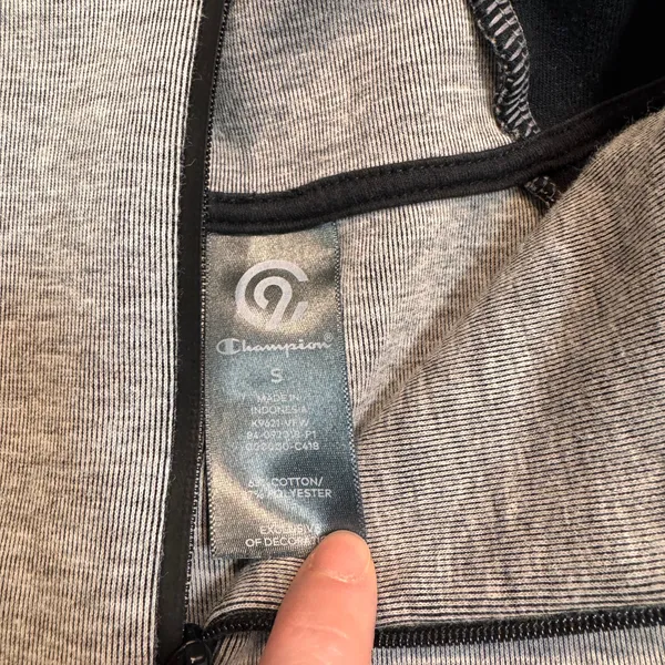 Champion C9 Athleisure Top Small S Mock Neck Half Zip‎ Gray Sweatshirt - Image 4
