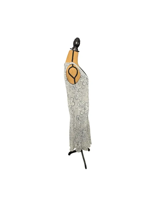 Vintage Y2K Dressbarn Paisley Midi Dress 8 Whimsigoth Fairy Grunge Boho V Neck - Image 3