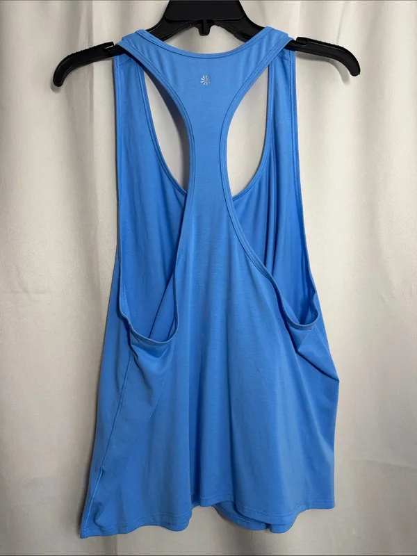 Athleta With Ease Sport Racerback Tank Top Cornflower Blue Medium - Image 4