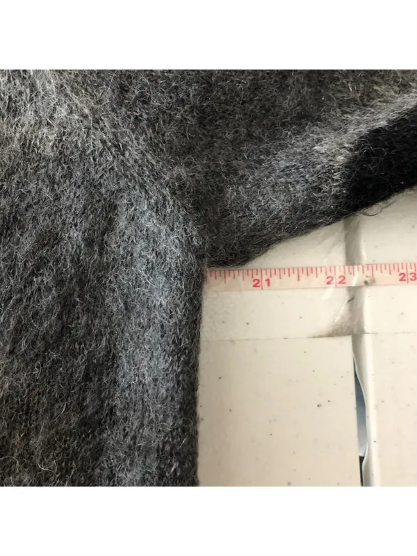 Eileen Fisher Womens Open Front Gray & Black Cardigan XXS Mohair Alpaca Blend - Image 6