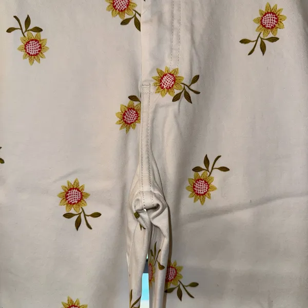 $149 Bagatelle Collection High-Rise Sunflower-Print Cropped Wide-Leg Pants 4 - Image 6