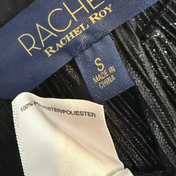Rachel Roy small metallic shimmer pleated sleeveless keyhole top TS 3086 - Image 7