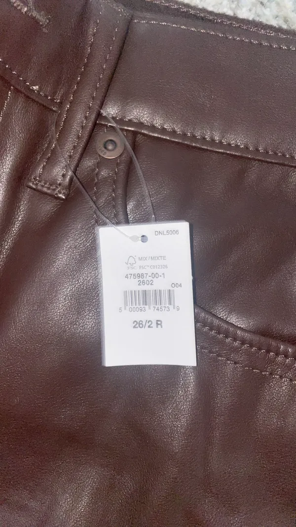 Gap Vintage Slim High Rise Leather Pants - Image 2