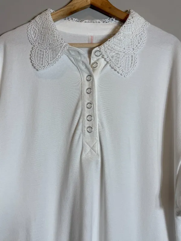 Free People FP Movement Tee Time Top Women's XS White Tennis Polo Sporty NWOT - Image 8